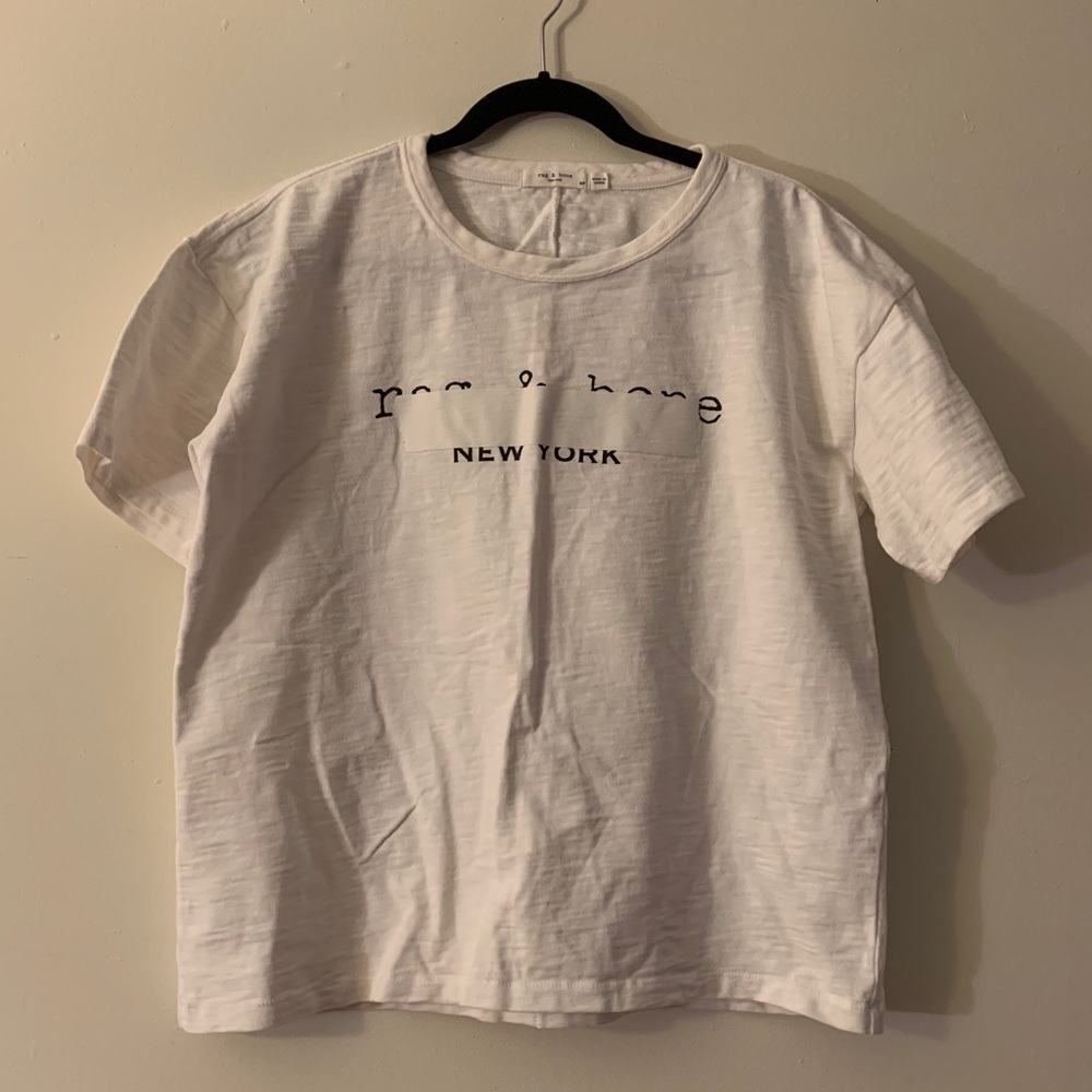 Rag & Bone White Logo T-Shirt